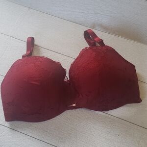 Danskin 38DD red wine lace full coverage bra